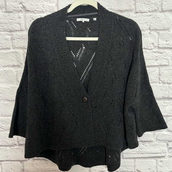 360 Cashmere Open Knit Cashmere Wool Blend Open Knit Button Down Cardigan - Picture 5 of 13